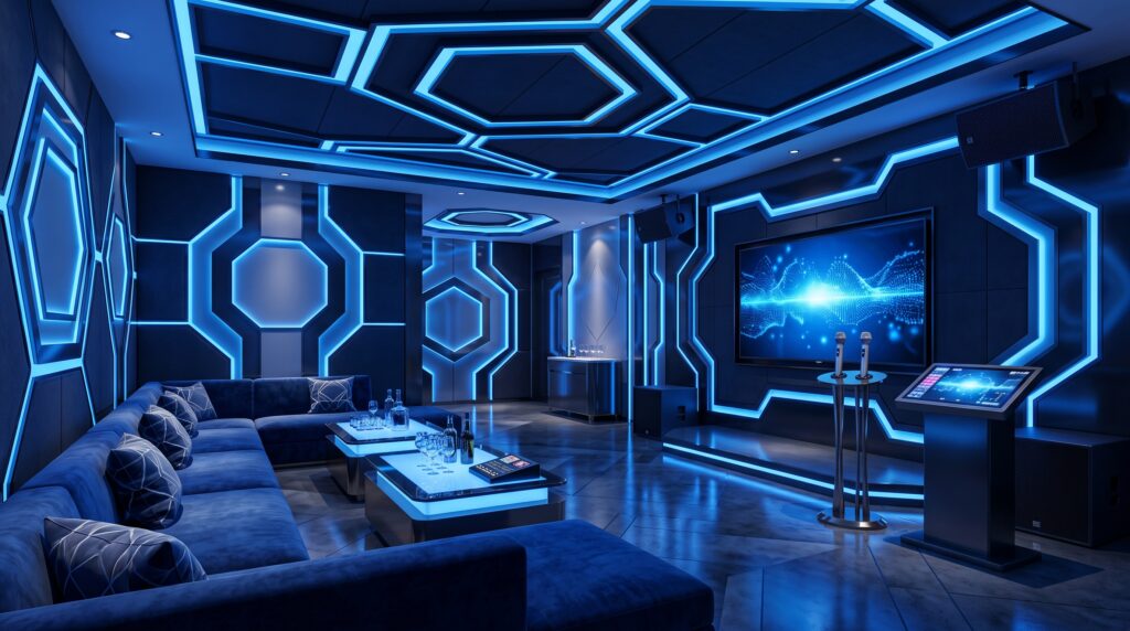 Mẫu phòng karaoke VIP Blue Luxury