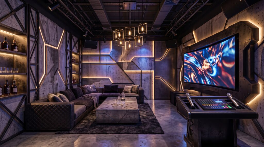 Mẫu phòng karaoke VIP Industrial Luxury