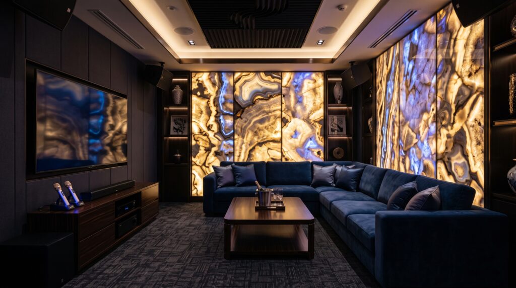 Mẫu phòng karaoke VIP đá xuyên sáng