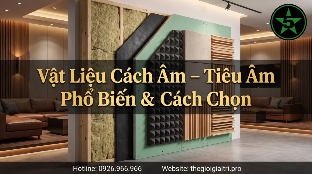 Vật Liệu Cách Âm Karaoke – Tiêu Âm Phổ Biến & Cách Chọn 2026